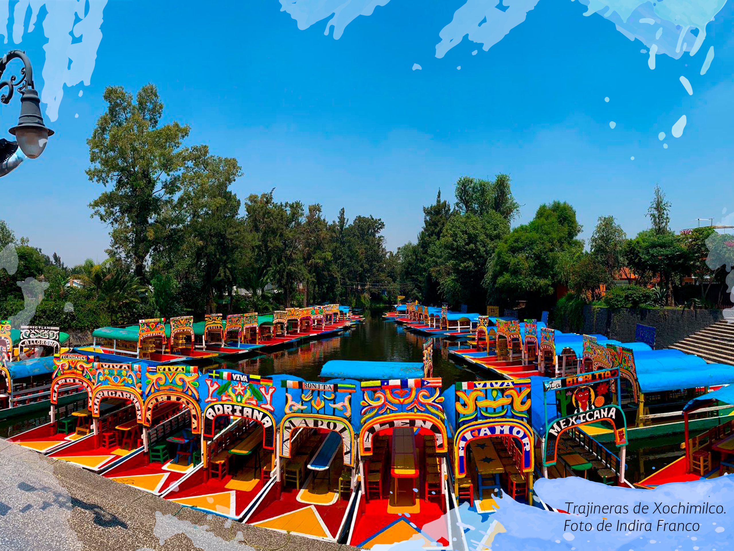 Trajineras de Xochimilco. Foto de Indira Franco